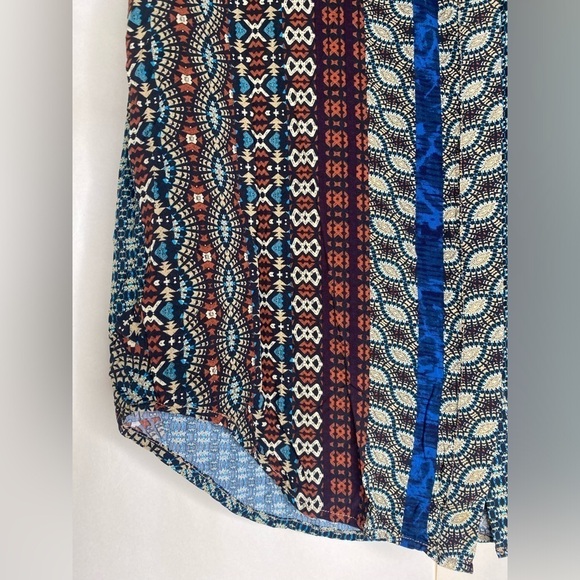 Desigual Azhar Mixed Pattern Short Sleeve Blouse Sz Sm - Picture 13 of 13